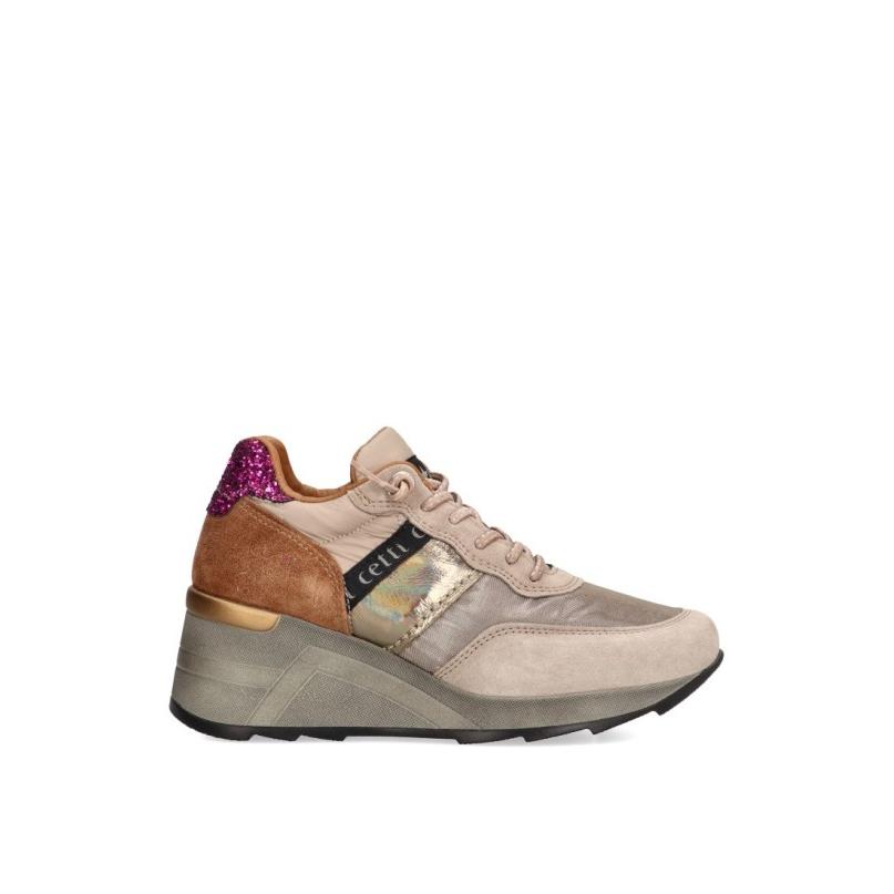 Zapatillas Casual Cetti - Mujer - Cuña Alta - Modelo C-1149 - Color Rosa