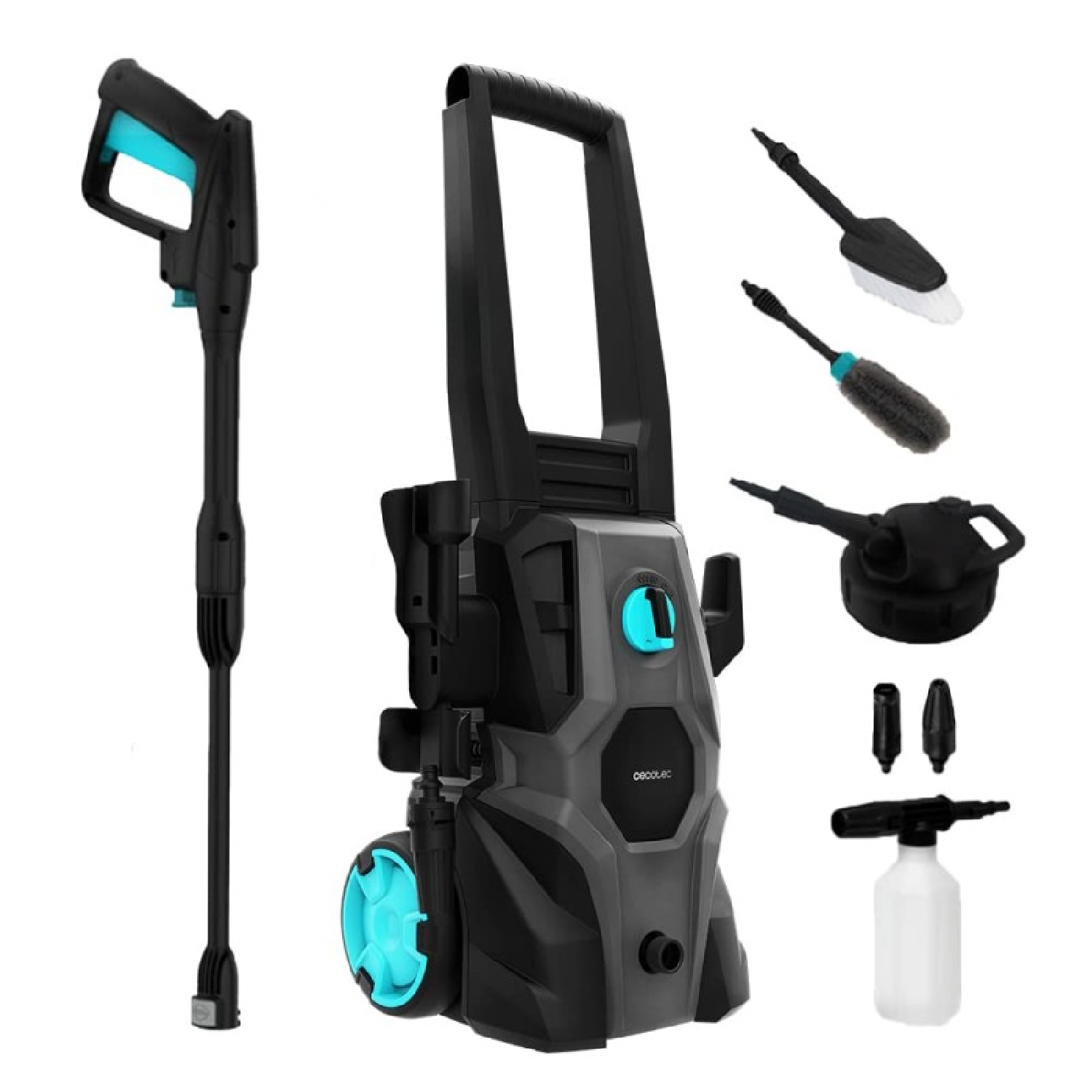 Cecotec Hidrolimpiadora de Alta Presión HydroBoost 1600 Car&Garden. 1600 W, Hogar, Jardín o Coche, Caudal máx de 468 l/h