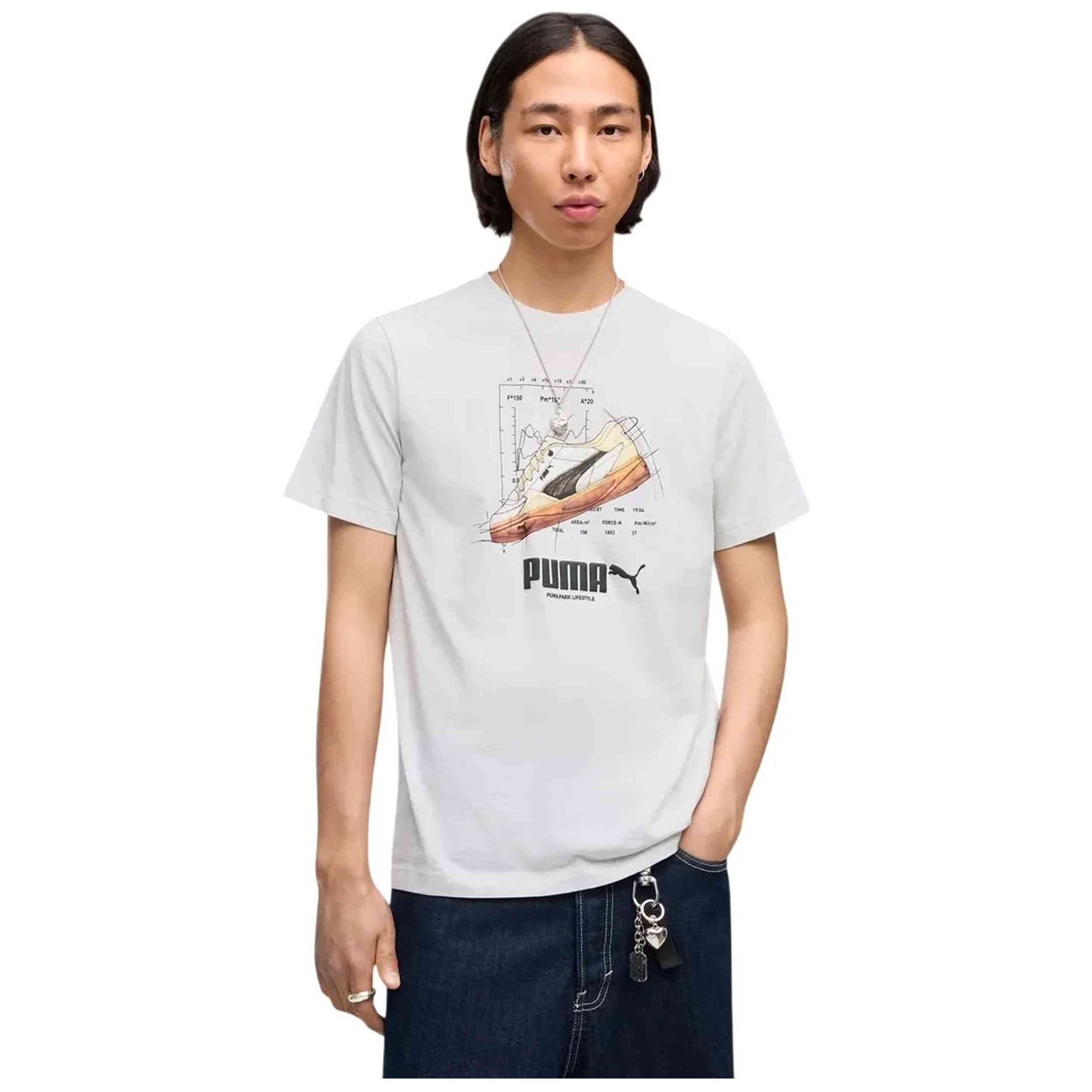 Camiseta De Manga Corta Puma modelo 694358-05 para Hombre en color Blanco