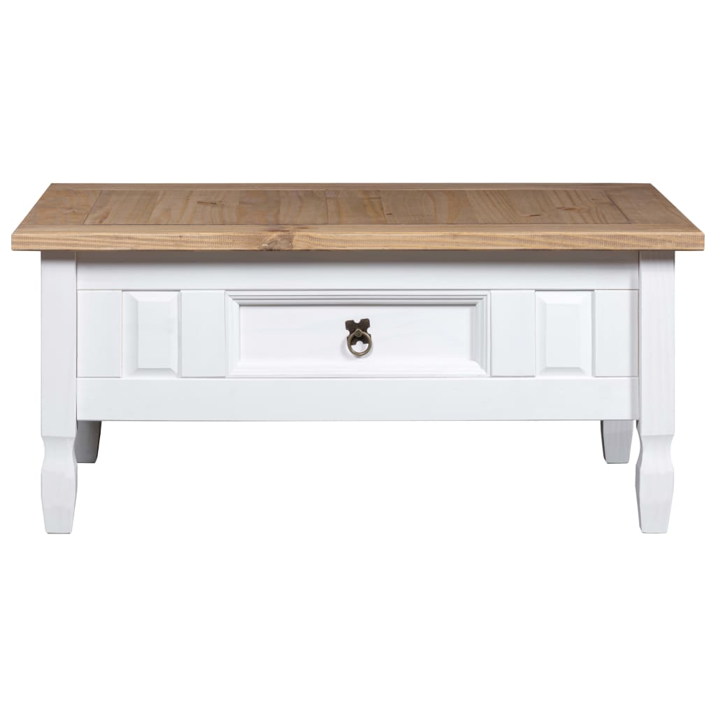 Vidaxl Mesa de Centro Corona Range Pino Mexicano 100x55x44 Cm Marrón, Gris, Blanco y Mas Mesita de Salón o Comedor o Auxiliar Mesa de Café Meuble Salón