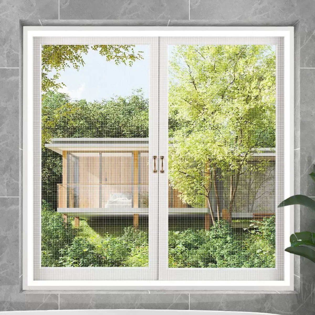 Om Home Mosquitera para ventanas - 120*130cm - Ventana a prueba de mosquitos - Marco desmontable - No requiere taladrar - Instalación con velcro - Apta para claraboyas y dormitorios - Malla nano - Pantalla sin formaldehído