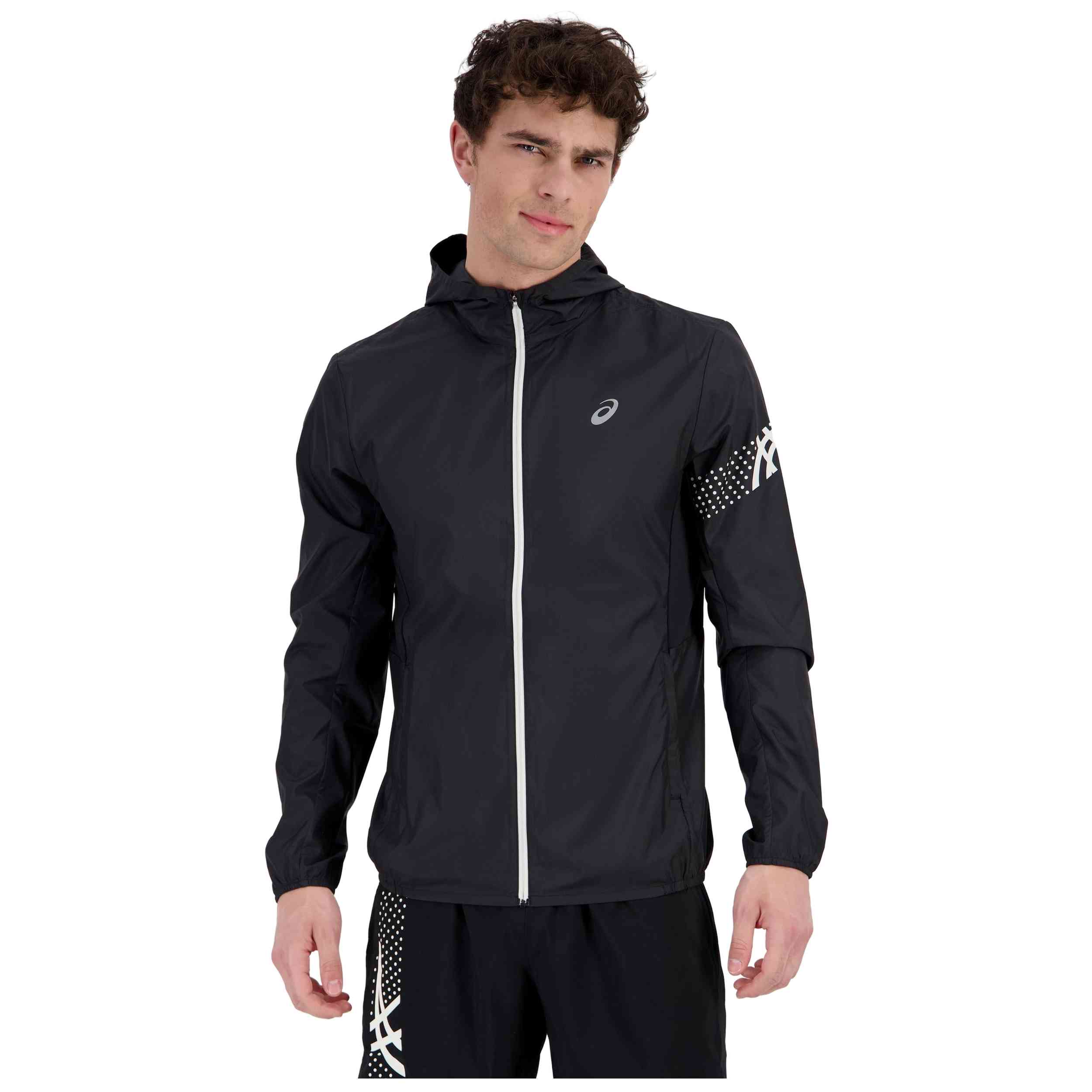 Chaqueta Asics modelo 2011D456-001 para hombre y mujer en color Negro