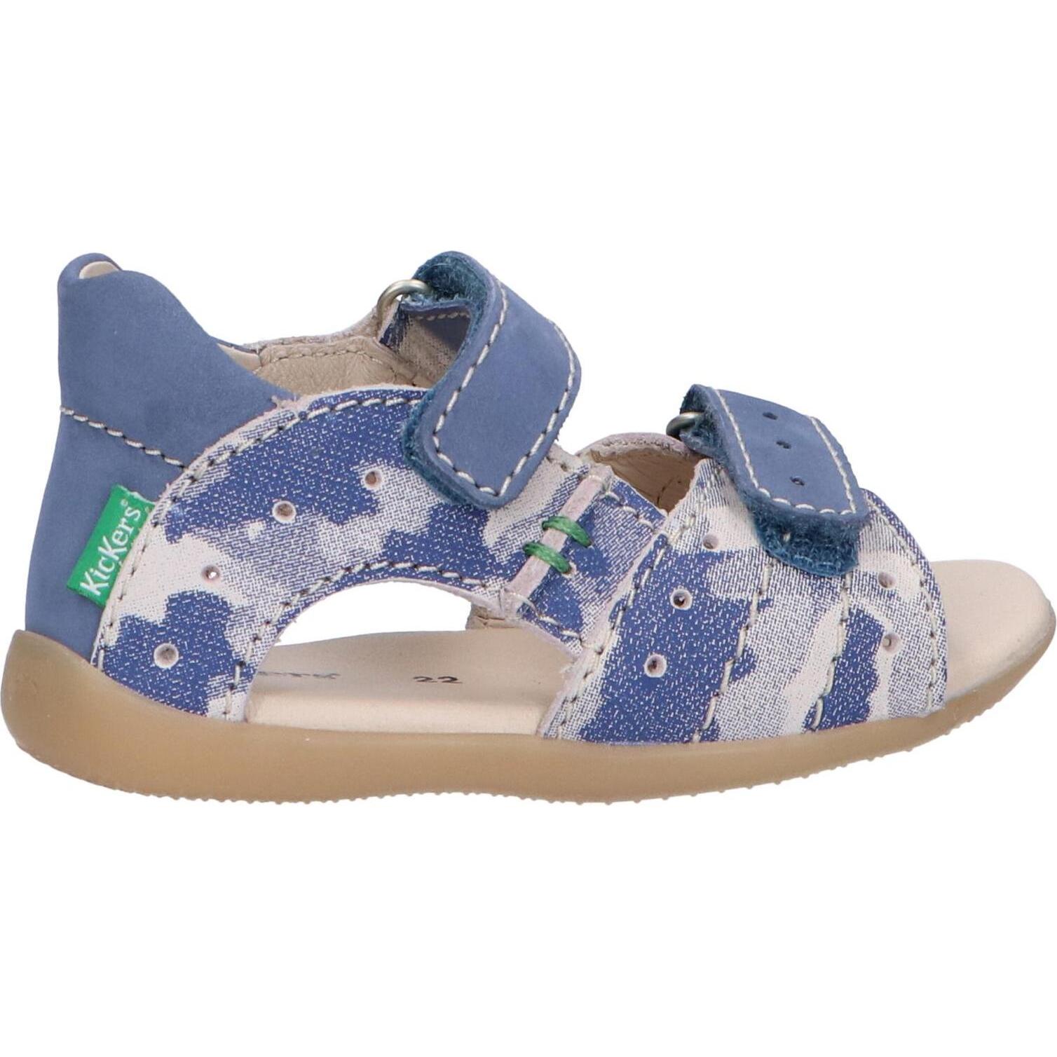 Kickers girl and boy sandals 785402 -10 boping-2 51 bleu camouflage