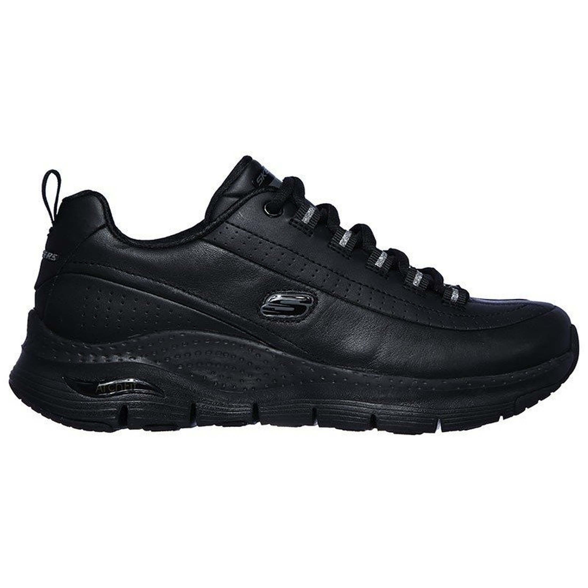 Zapatillas Skechers modelo Classic Leather Lace-Up W/ Glimmer en color Negro