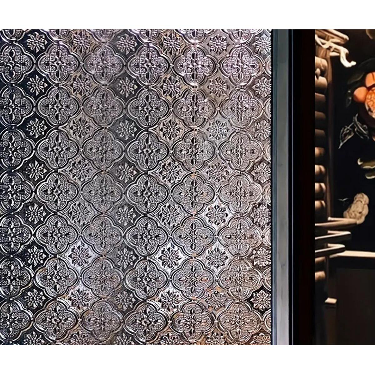 1 unidad - Lámina para ventanas - Lámina para cristales - Lámina estática para ventanas - Lámina de privacidad con estampado floral - Lámina estática para ventanas - Protección UV - Blanco - 30 x 200 cm - Apto para ventanas en el hogar y en la oficina