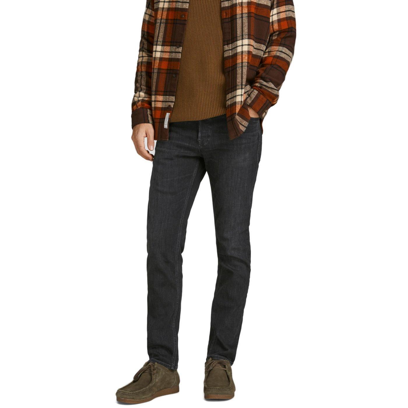 Jack&Jones Mike Comfort Negro - Pantalón Vaquero Hombre Ajuste Tobillo
