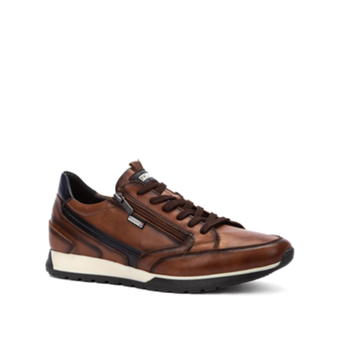 PIKOLINOS CAMBIL M5N-6237C1 zapato deportivo de piel de primera calidad, con cordones y cremallera, plantilla extraible. Ideal para cualquier estilo.