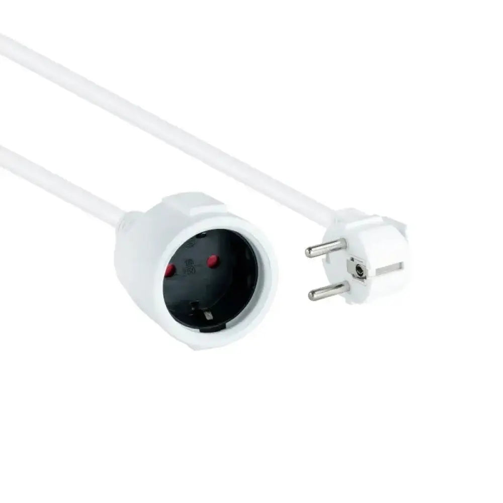 Nanocable - Cable alargador Schuko 5 m modelo 10.22.0605-W con conductor de cobre 1,5 mm², 4000 W y 16 A, certificado CE/VDE/RoHS/REACH, ideal para uso interior diario