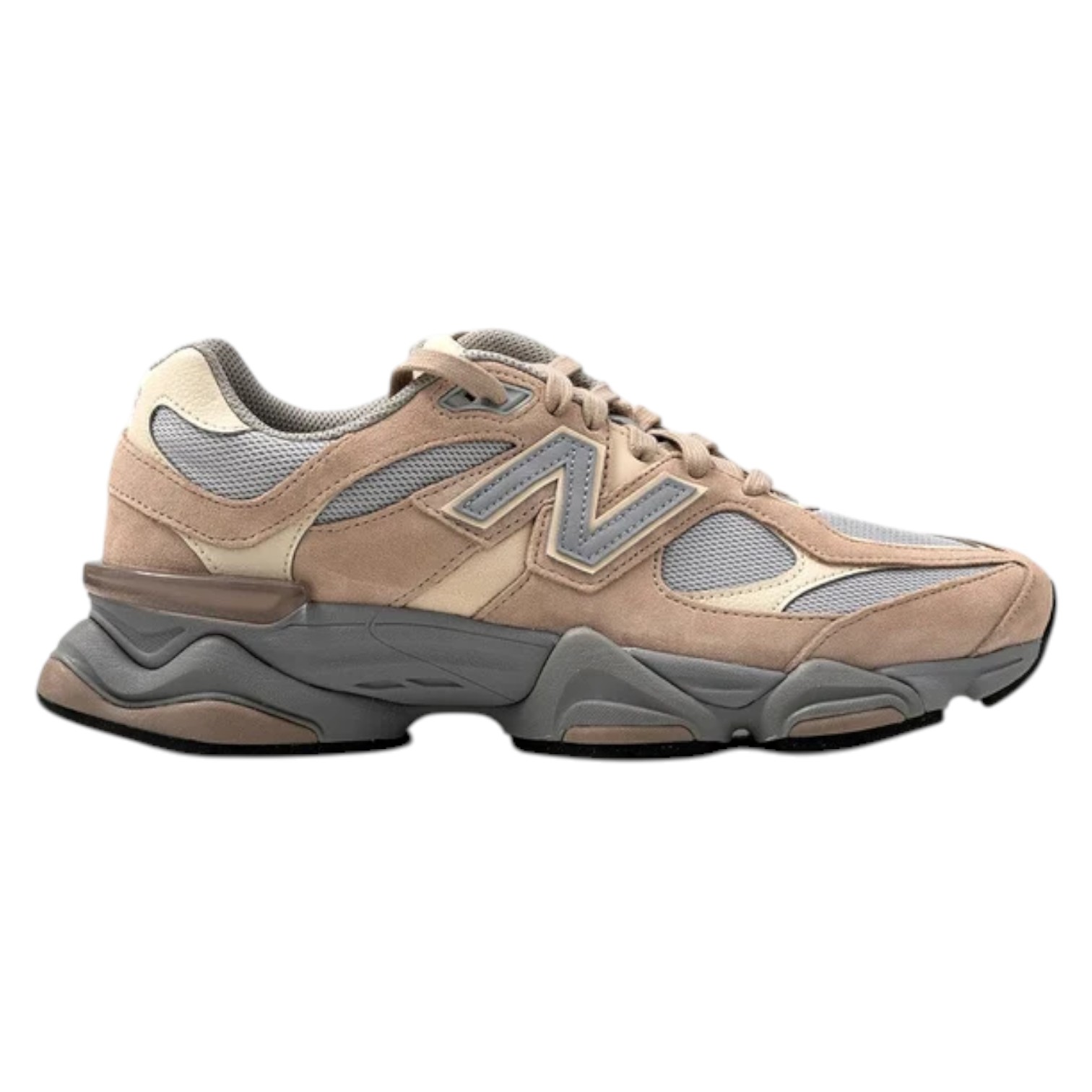 Sneakers New Balance Uomo 9060 Leather Suede Mesh Driftwood Brighton Grey Sand
