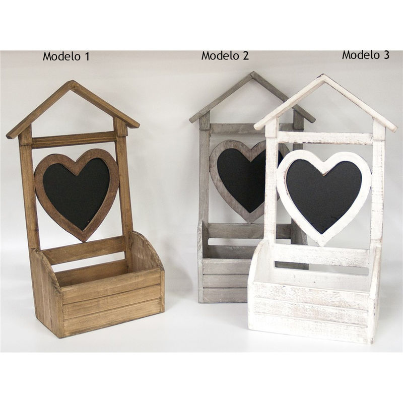 Gerimport Macetero Corazón Decorativo 23x12x40 Cm - Variedad de Colores
