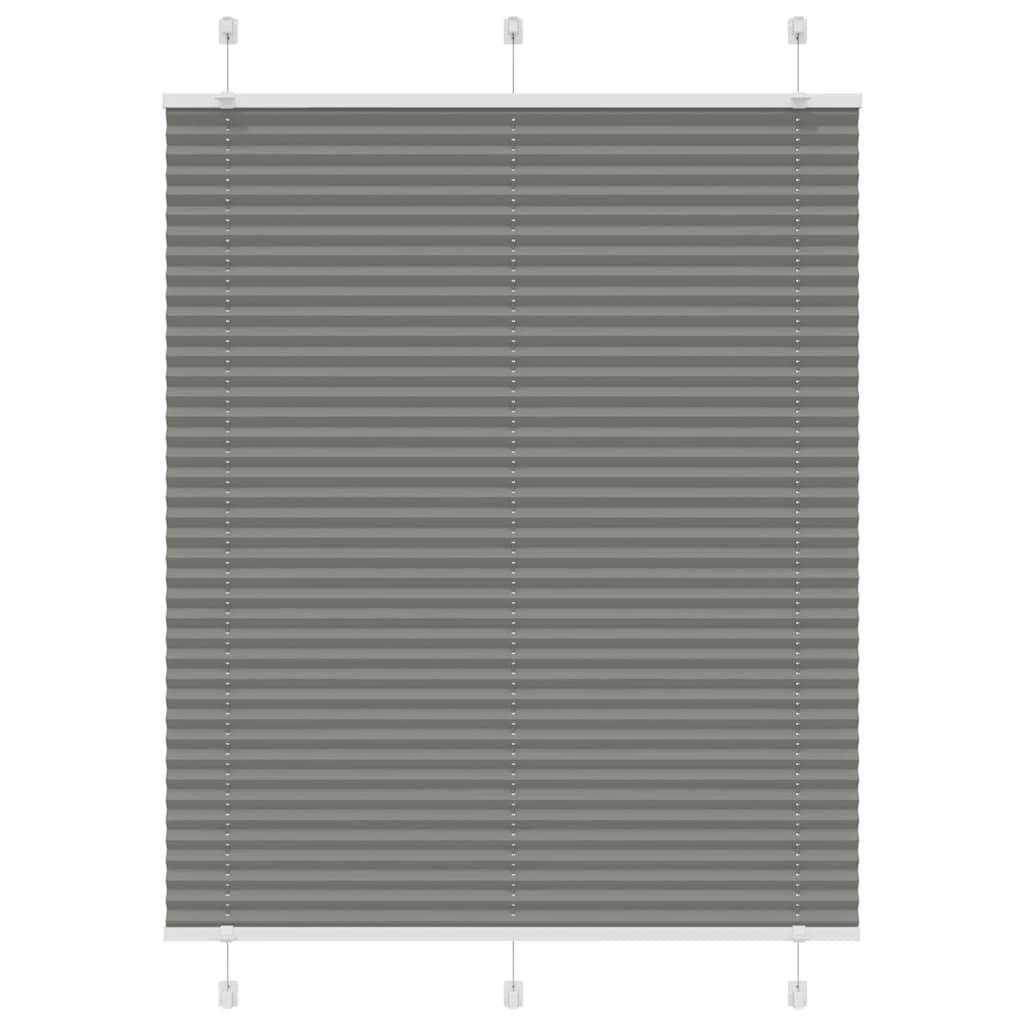 vidaXL Estor Plisado Antracita 110x100 cm Tela Ancho 109,4cm Poliéster