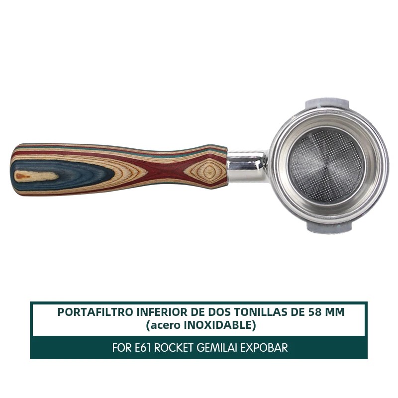 Filtro De Portafiltro De Café Sin Funda 51mm 54mm 58mm Con Mango De Madera Colorido Accesorios Para Barista Compatible Con Delonghi Ec680 Ec685 Breville 870 878 880 E61