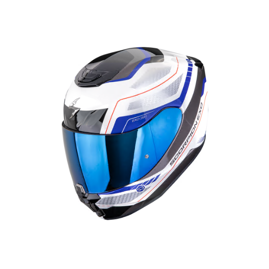 SCORPION EXO-391 LEO blanco azul ECE-22.06 139-538-74