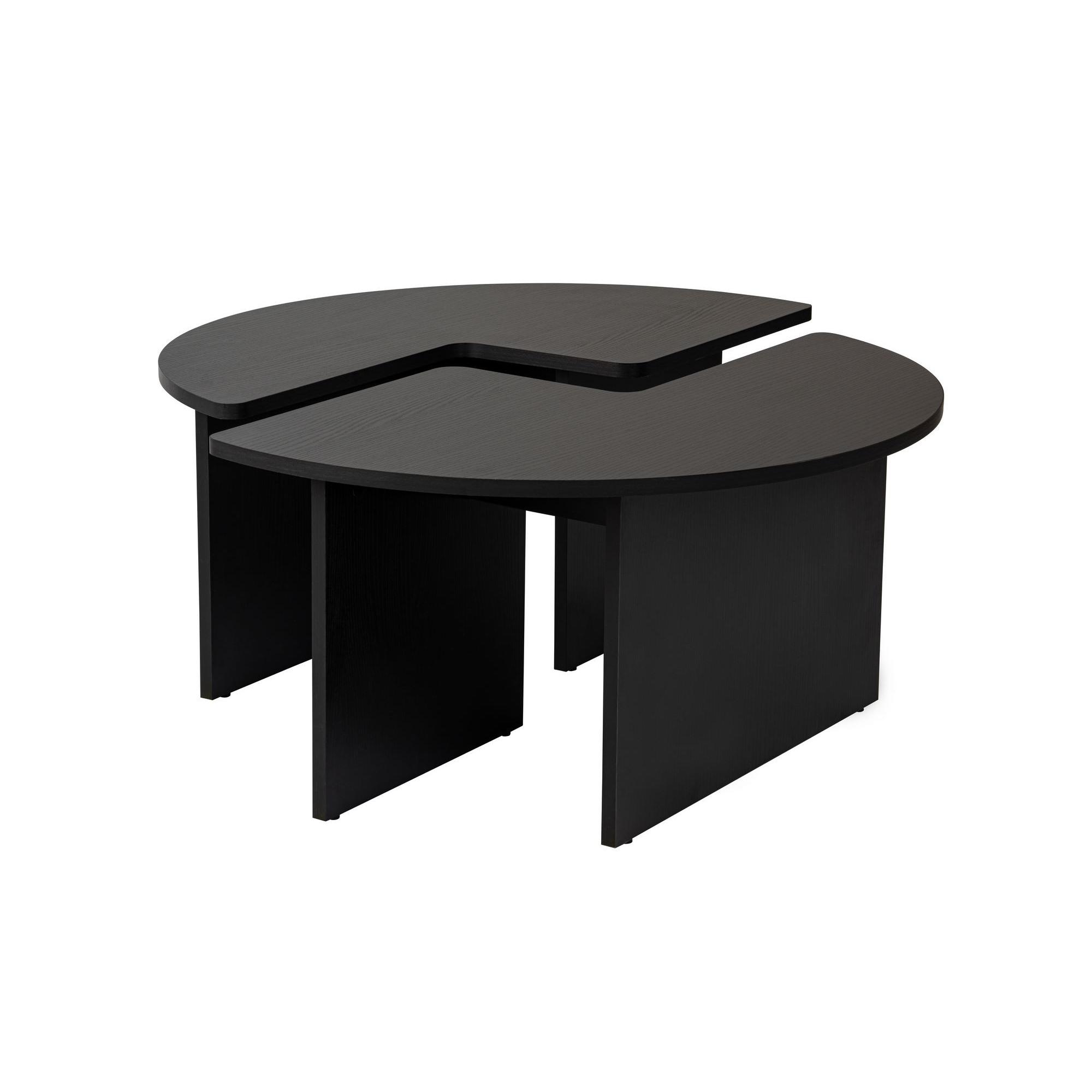 Habitat y Jardin - Mesa de centro de madera <<Moira>> 90 x 90 x 41 cm - Madera negra