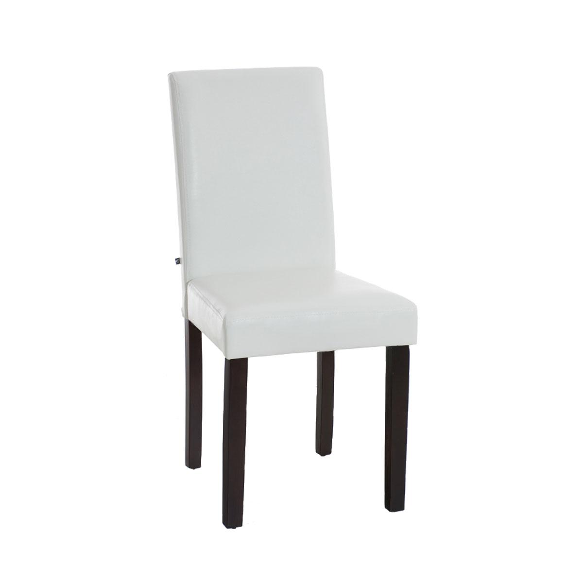 Silla de comedor Ina Blanco,Marrn oscuro
