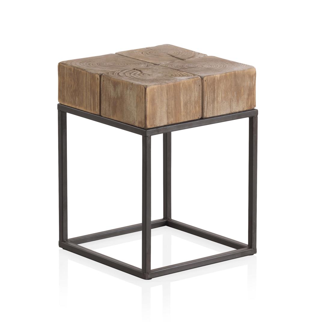 Taburete De Madera Con Patas De Metal El mejor complemento para tu hogar.