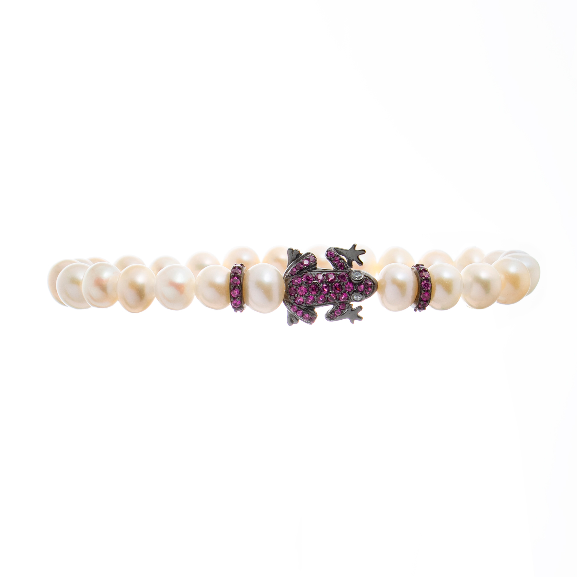 Pulsera Lancaster Mujer JLA-BR-FROG-5-WH Plata de Ley