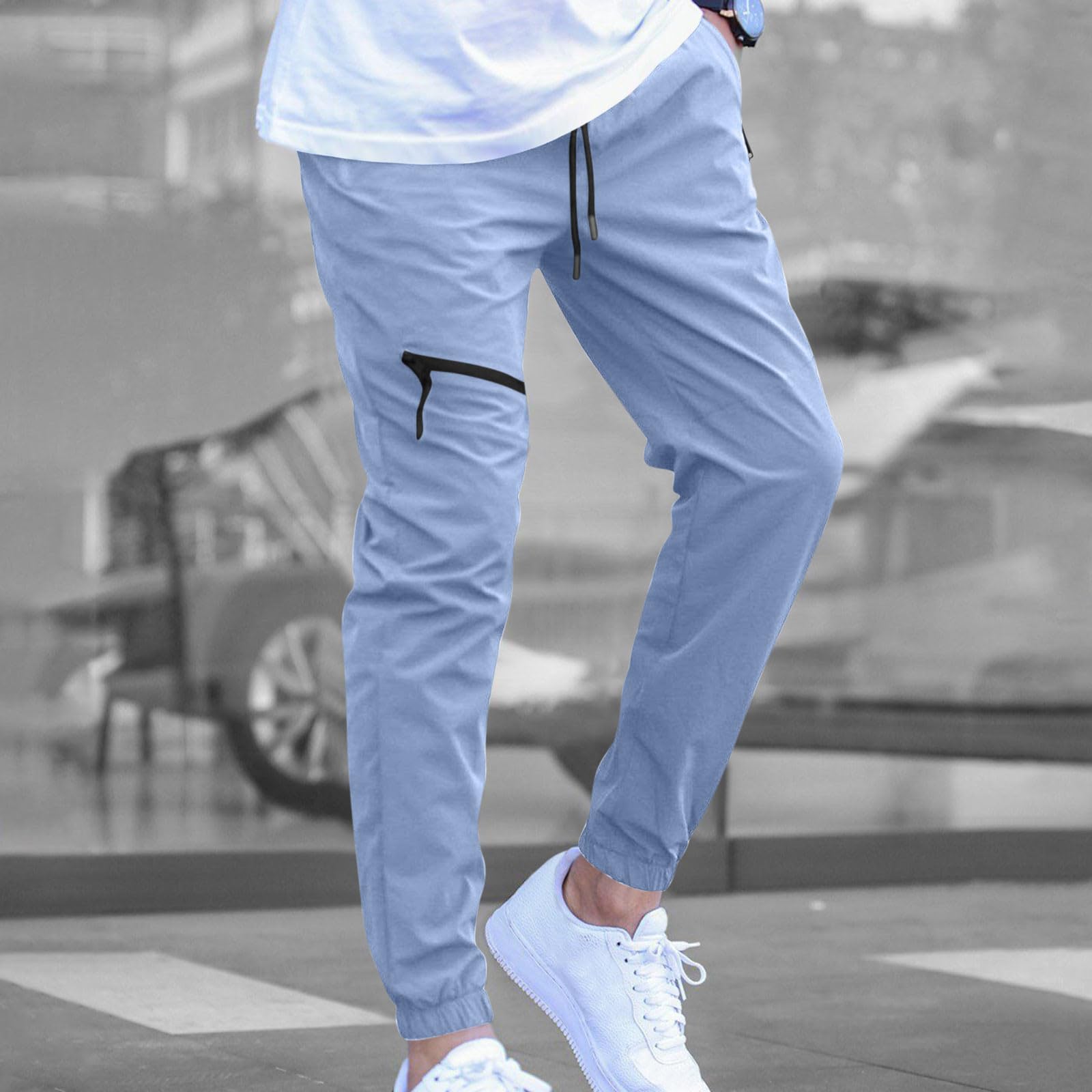 TK YHOPE Pantalones De Trabajo Para Hombre Estilo Casual Moderno Cargos Ajustados En Tela De Tren De Moda Chinos Deportivos Ropa De La Decada De Los 80 Streetwear