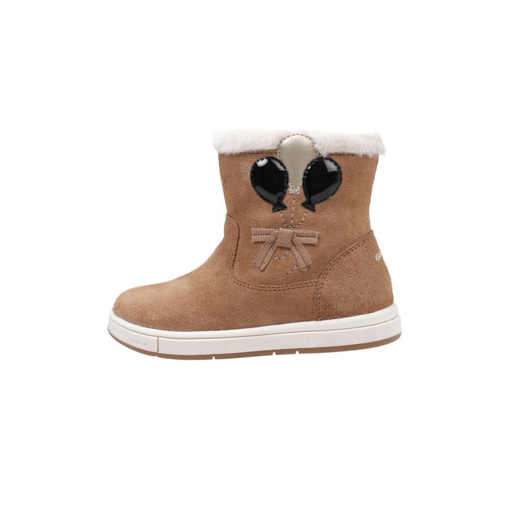 Geox B TROTTOLA GIRL A Botines Planos Bebé - niña (hasta la talla 30) Beige