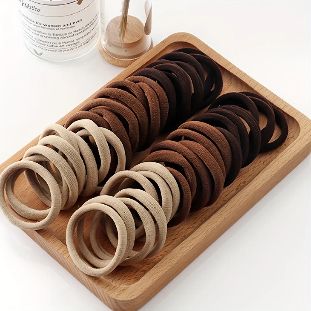 TK 50/100pcs Cinturones Elásticos Suaves Para El Cabello Conjunto De Accesorios Decorativos Para Niñas Bebés Material De Poliéster
