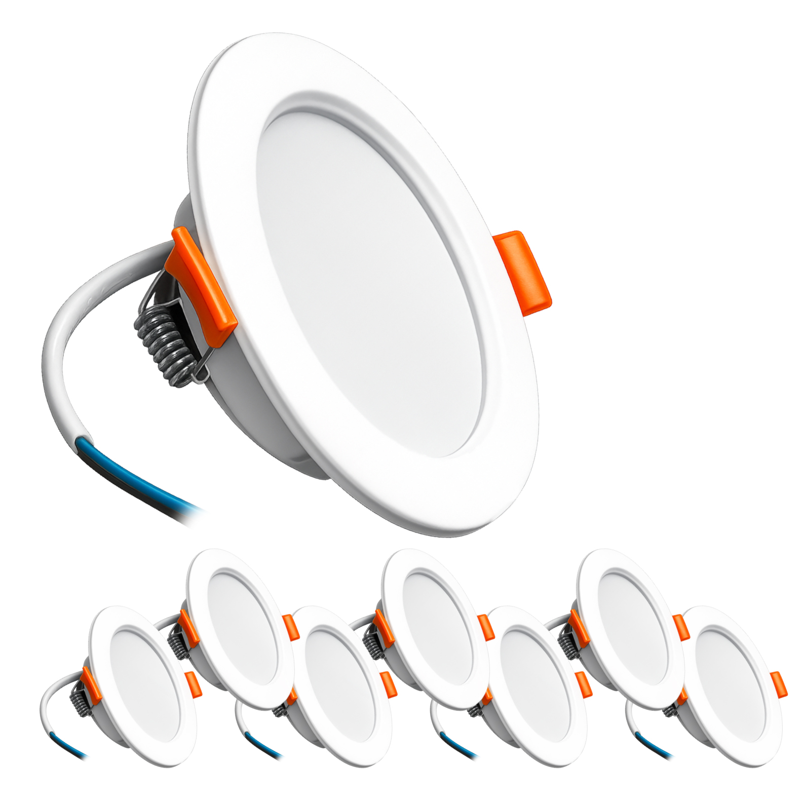 LED ATOMANT Downlight LED Redondo Empotrable, Corte 75-90mm, 4W, 200 lúmenes, Bajo consumo, Ideal para cocinas, pasillos, baños, oficinas, Instalación fácil y rápida, Luz uniforme y sin parpadeos, Diseño compacto y elegante, Larga durabilidad