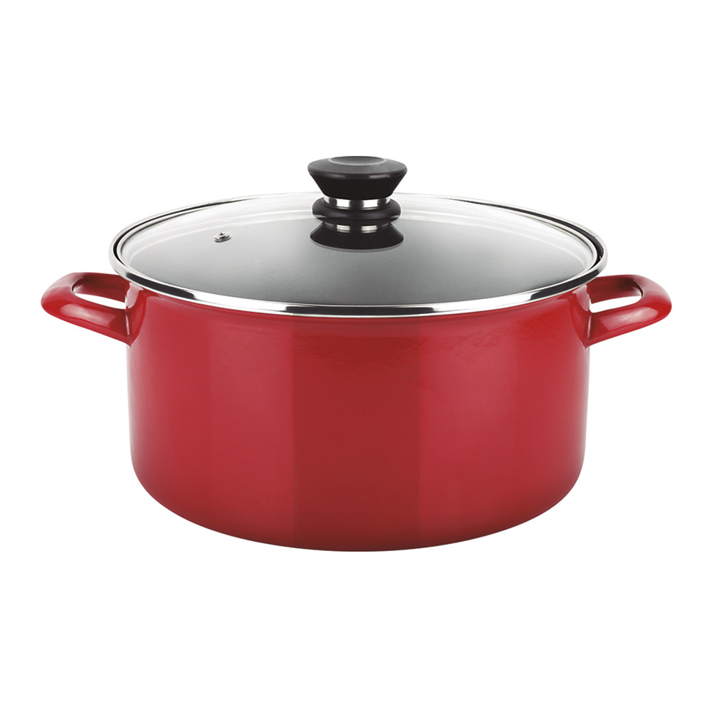olla optimax + tapa roja acero aisi 430 fagor ø24x13cm