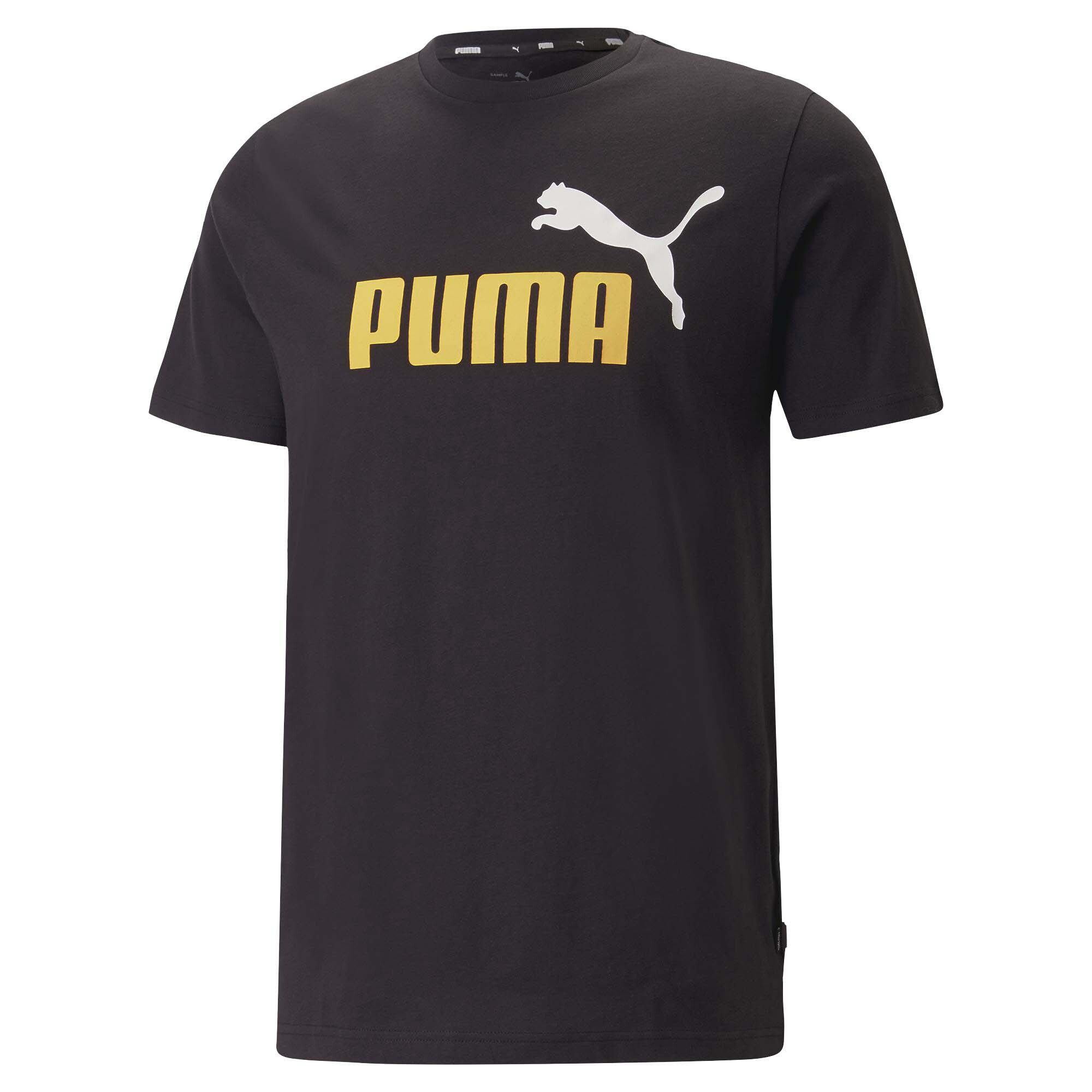 PUMA Camiseta Hombre - ESS+ Essentials 2 Col Logo Tee, cuello redondo, manga corta, uni