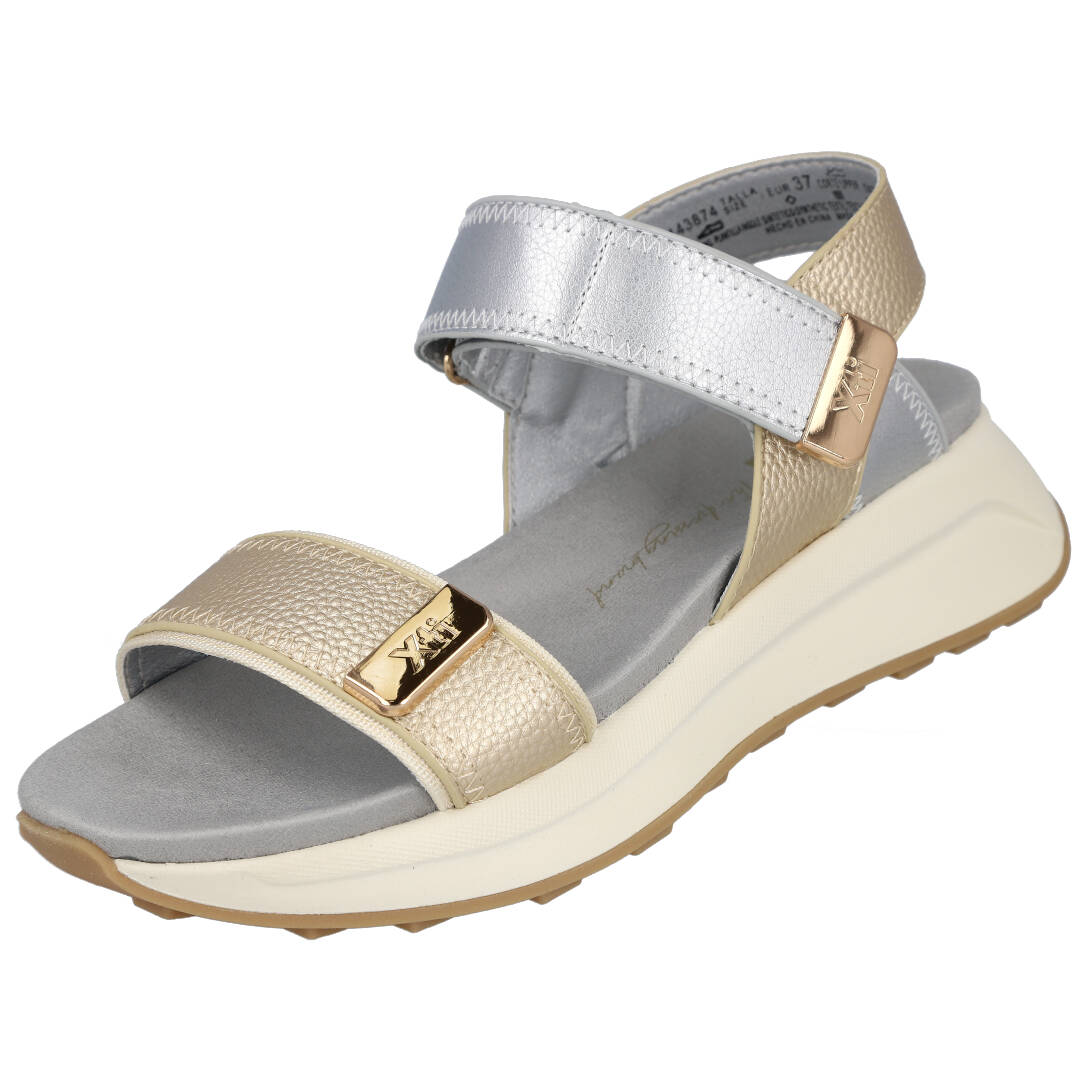 Sandalias Xti modelo Md143874 en color Metalizado