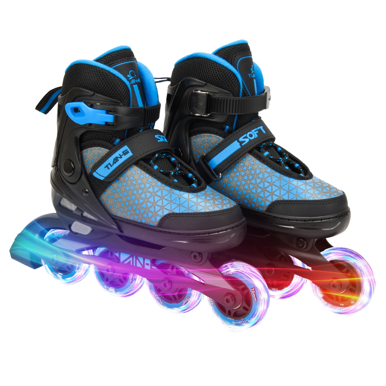 ALLINLIFE Patines en Línea,Patines en Línea para Niños y Adolescentes,Patines 4 Ruedas con Ruedas Luminosas Tamaño Ajustable,Uso en Interiores Exteriores