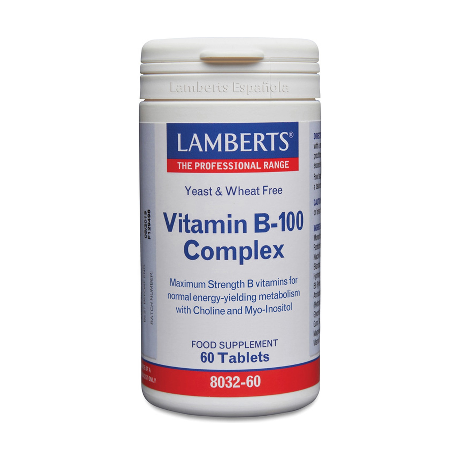 Complejo De Vitaminas B100 60 Comps Lamberts