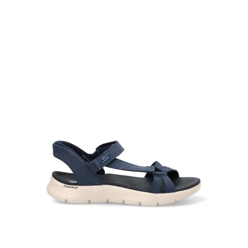 Sandalia Cómodas Skechers - Mujer - Suela Plana - Modelo 141481 - Color Marino