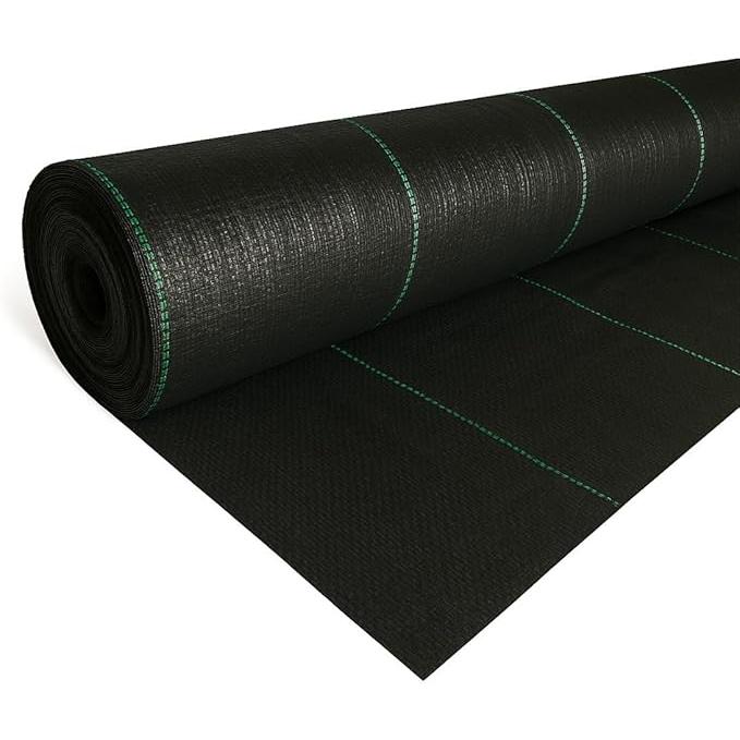 Malla Antihierbas - Permeable al Agua y estable a los Rayos UV - Geotextil resistente al desgarro para Jardín - Tela Antihierba contra Las Malas Hierbas - Color Negra