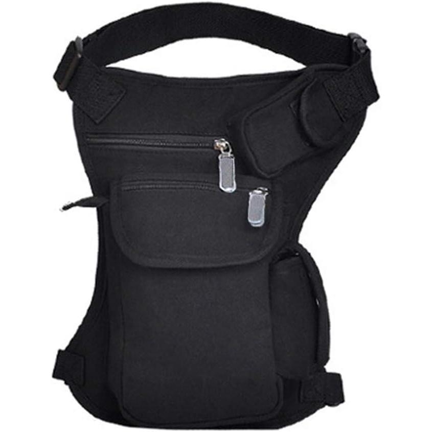 Los hombres de la Caída de la Pierna de la Bolsa de Lona Paquete de la Cintura - el uso de la Moto Muslo Fanny Cintura Pack Multi-Función de los Viajes de Pesca Senderismo Ciclismo Deporte al aire libre de Uso Casual Muslo Pack