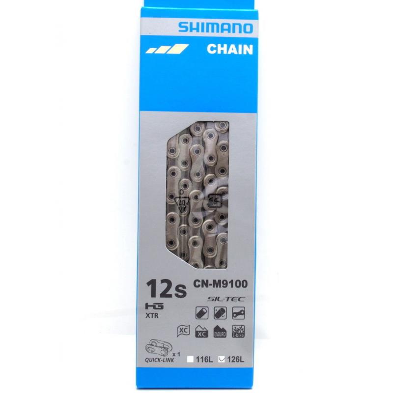 Shimano | Cadena Xtr M9100 12V 126 Eslabones - La Cadena Shimano Para El Grupo Xtr 9100 Cn-M9100 Especialmente Diseñada Para Los Nuevos Componentes De