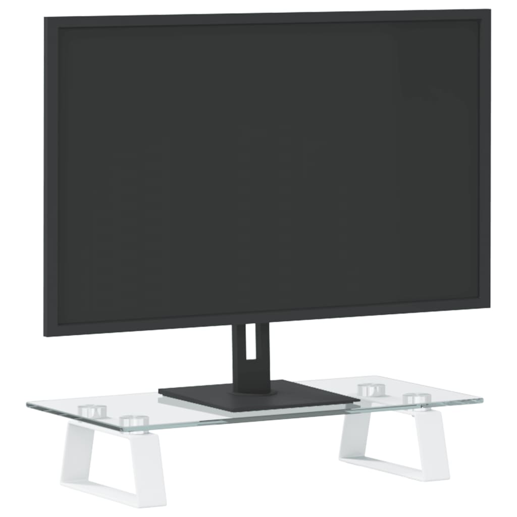 vidaXL Soporte de Monitor Elevador de Pantalla Vidrio Templado y Metal Color Blanco, Negro, y mas