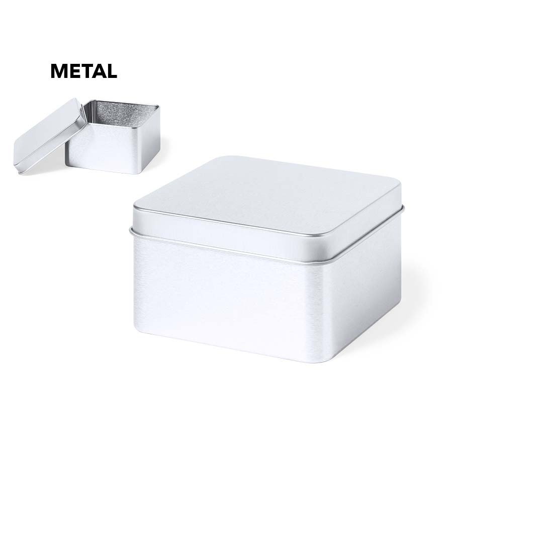 Disok Lote 50 Cajas de Metal Cuadradas 9x5x9cm - Cajitas Metálicas Baratas