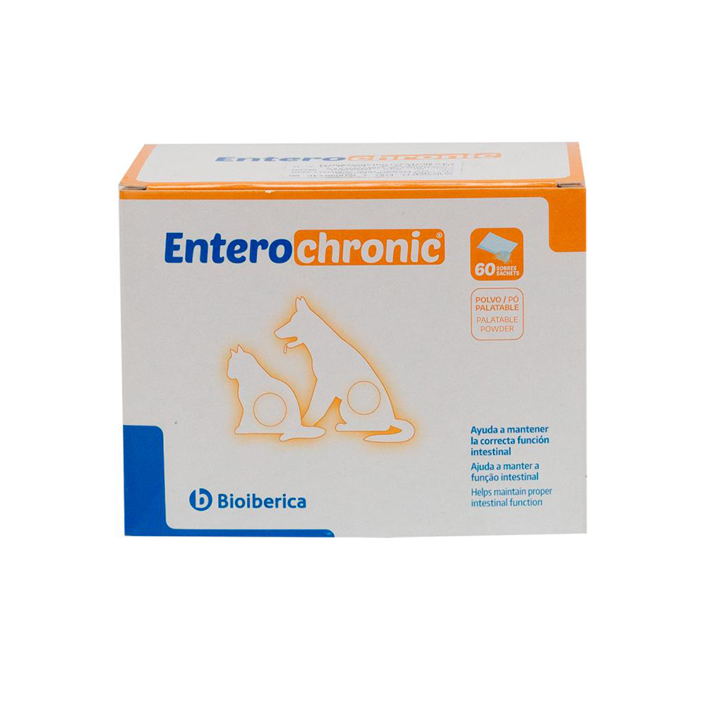 Entero chronic 60 sobres antidiarreico en polvo para perros y gatos BIOIBERICA