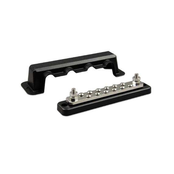 Barra colectora 250A 2P con 12 tornillos + cubierta Victron Energy