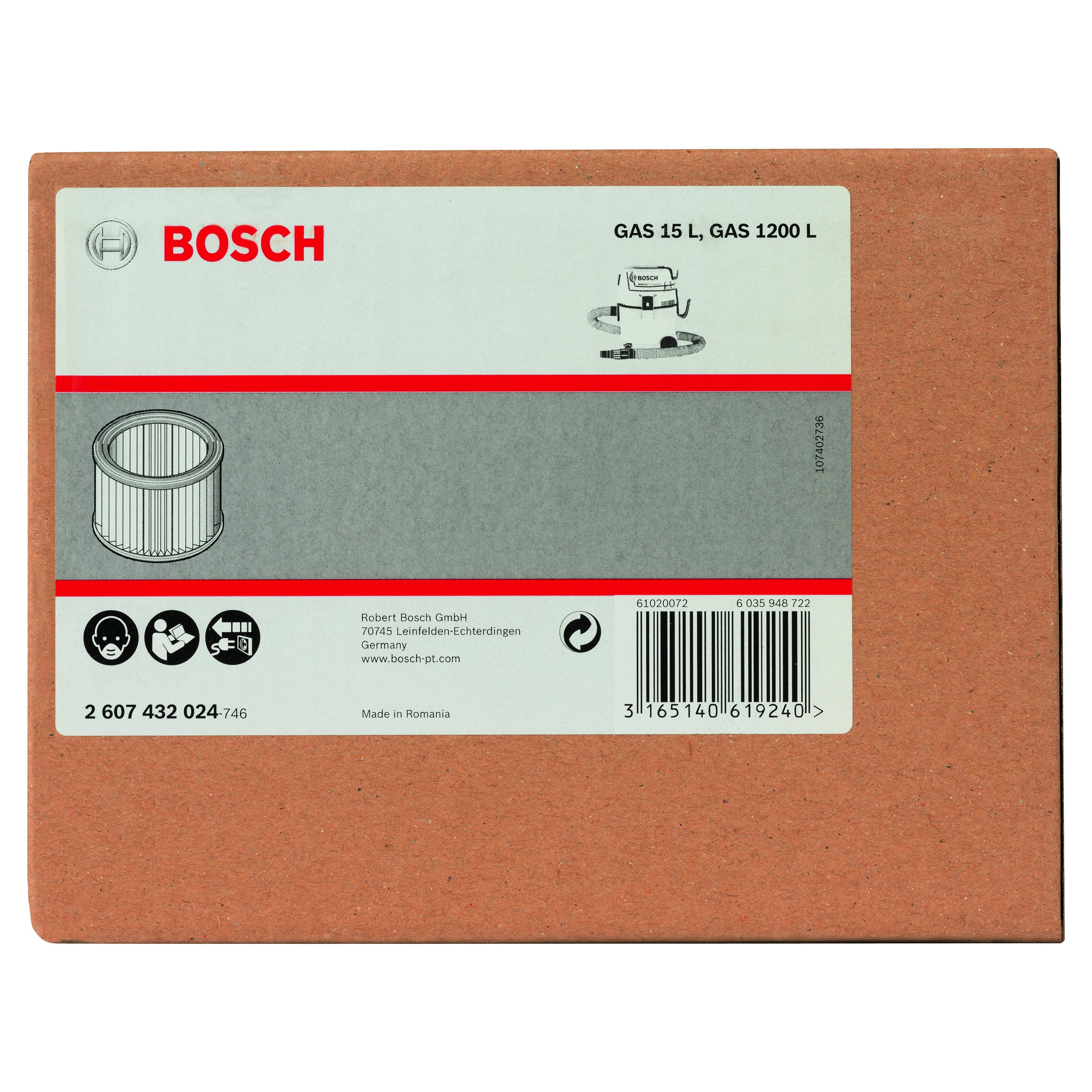 Filtro de pliegues Para GAS 15 L | BOSCH 2607432024