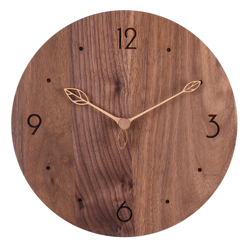 Reloj de pared de Madera, Reloj de pared para Sala de estar, Hogar, fashion, Colgante de pared, Silencioso, Modern, simple, despertador