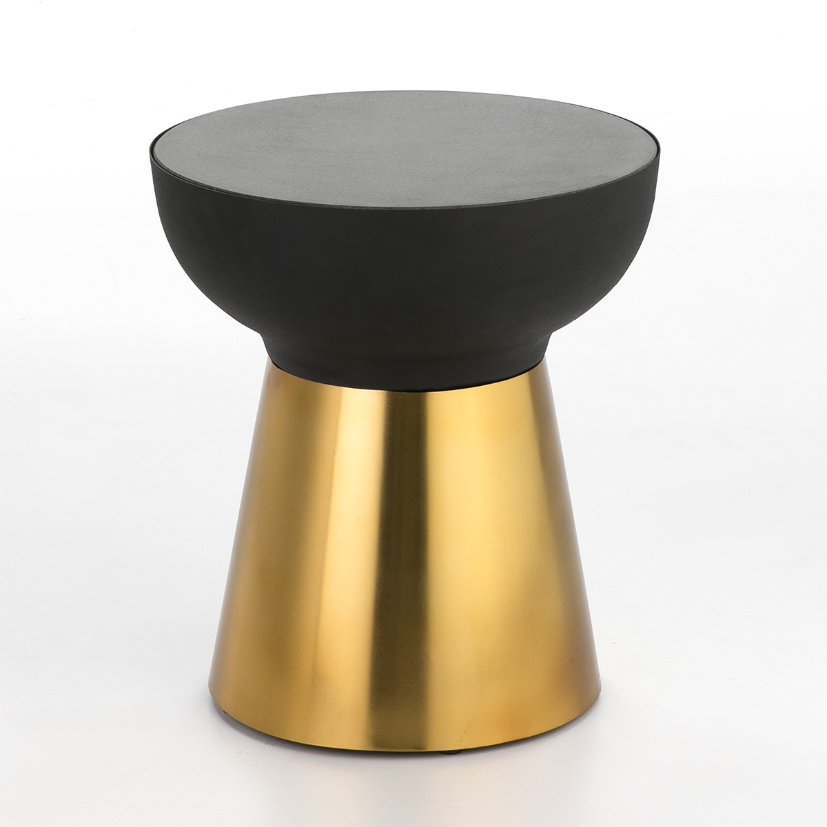 Mesa auxiliar 40x40x43 granito negro metal dorado negro, de granito, metal granito/hierro/acero, color dorado, negro baño dorado/pintura negro, 40x40x43 cm Fijalo