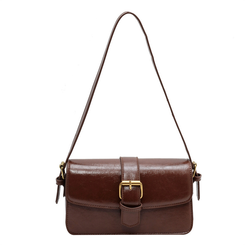 Bolso de hombro para mujer, bolso pequeño tipo hobo de cuero, bolso cruzado de mano, mini bolso de mano con solapa para axilas