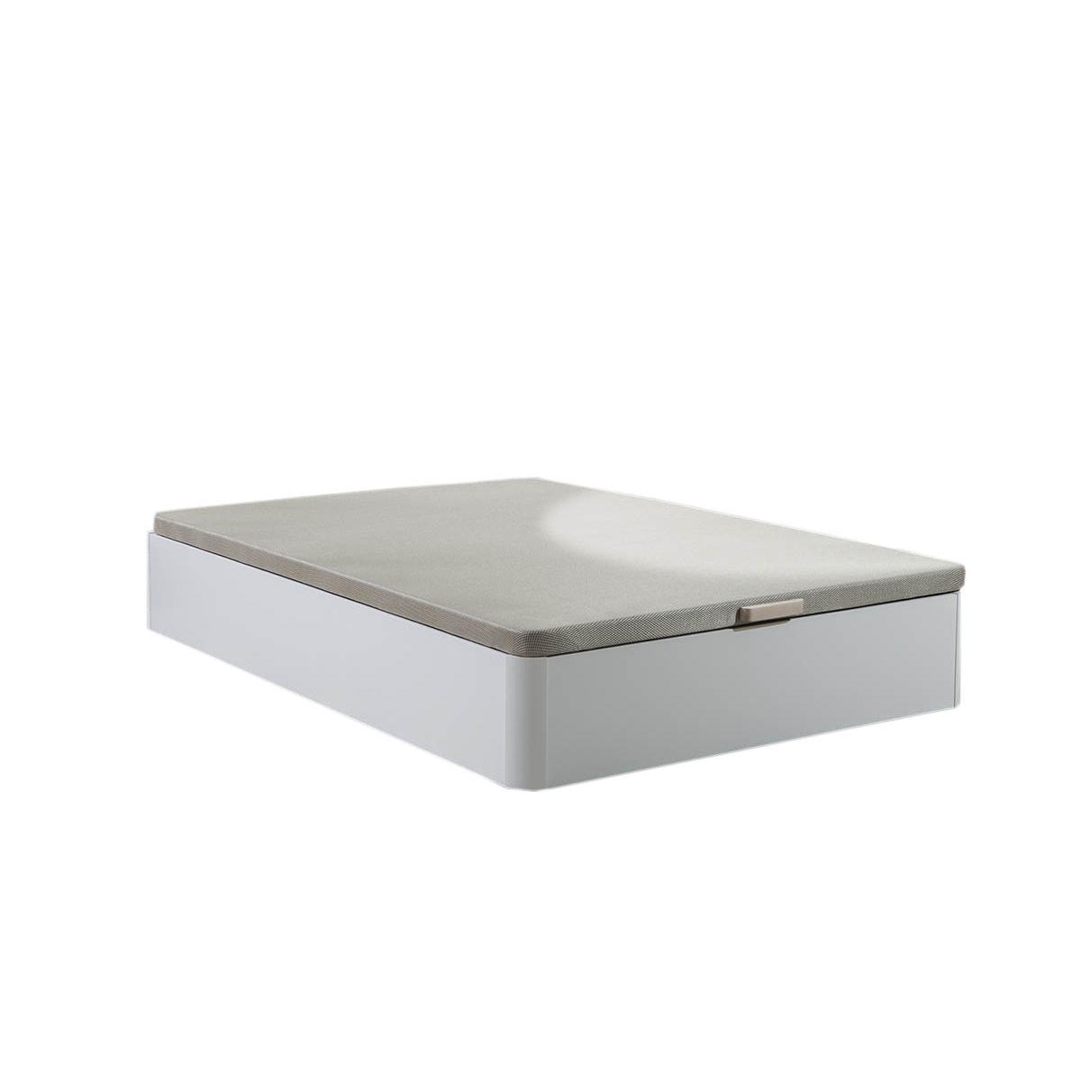 Canapé abatible  tapa tapizada 3D madera 25 BLANCO 135X190cm ATENAS
