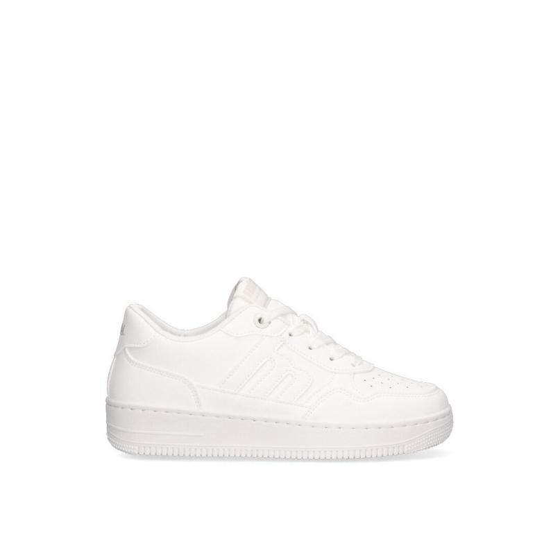 Zapatillas Basico Mustang - Mujer - Suela Plana - Modelo 60445 - Color Blanco