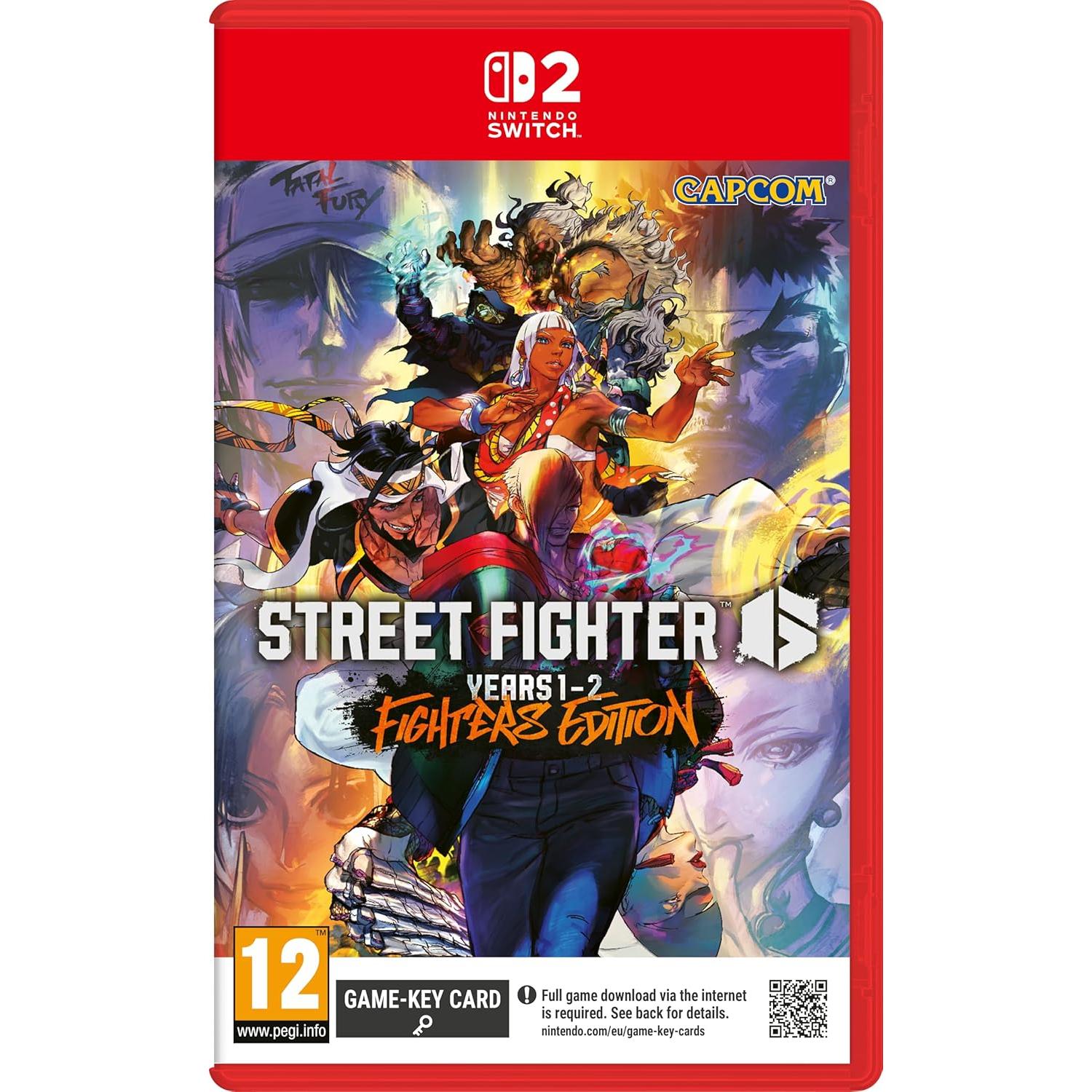 Street Fighter 6: Year 1-2 Fighters Edition Switch 2 PAL España - Juego Street Fighter 6 para Nintendo Switch 2 - Juego tarjeta llave de juego, nuevo, original, precintado