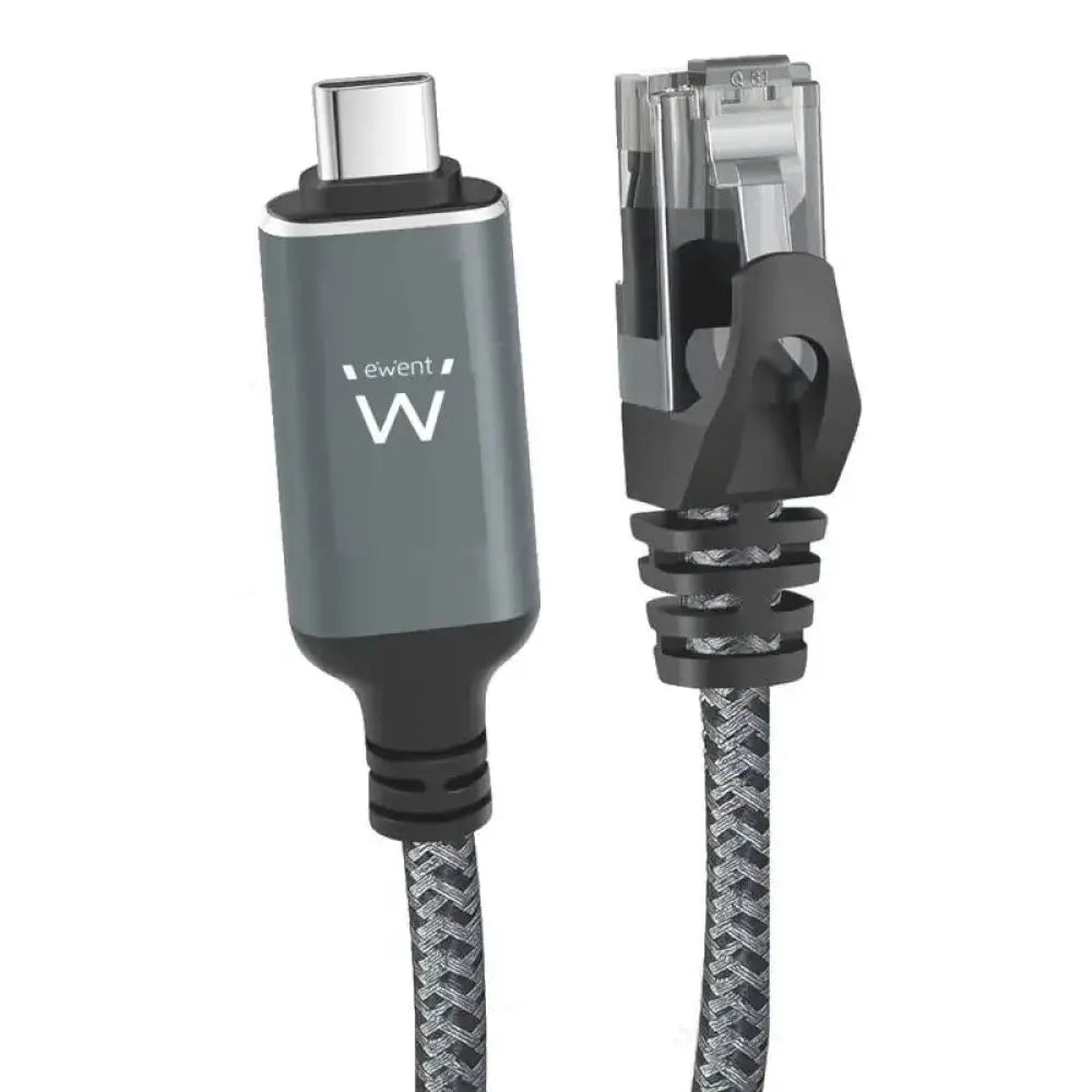 Ewent - Cable USB-C 3.1 a RJ45 CAT6 FTP 1Gbps 2m con transmisión hasta 1 Gbit/s para conexión Ethernet rápida