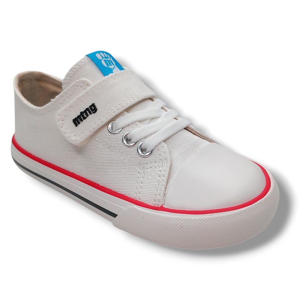 Mustang Zapatilla Lona Sneakers Barefoot Niña 49065 BLANCO calzado niños Summer ROYALE CORDONETS