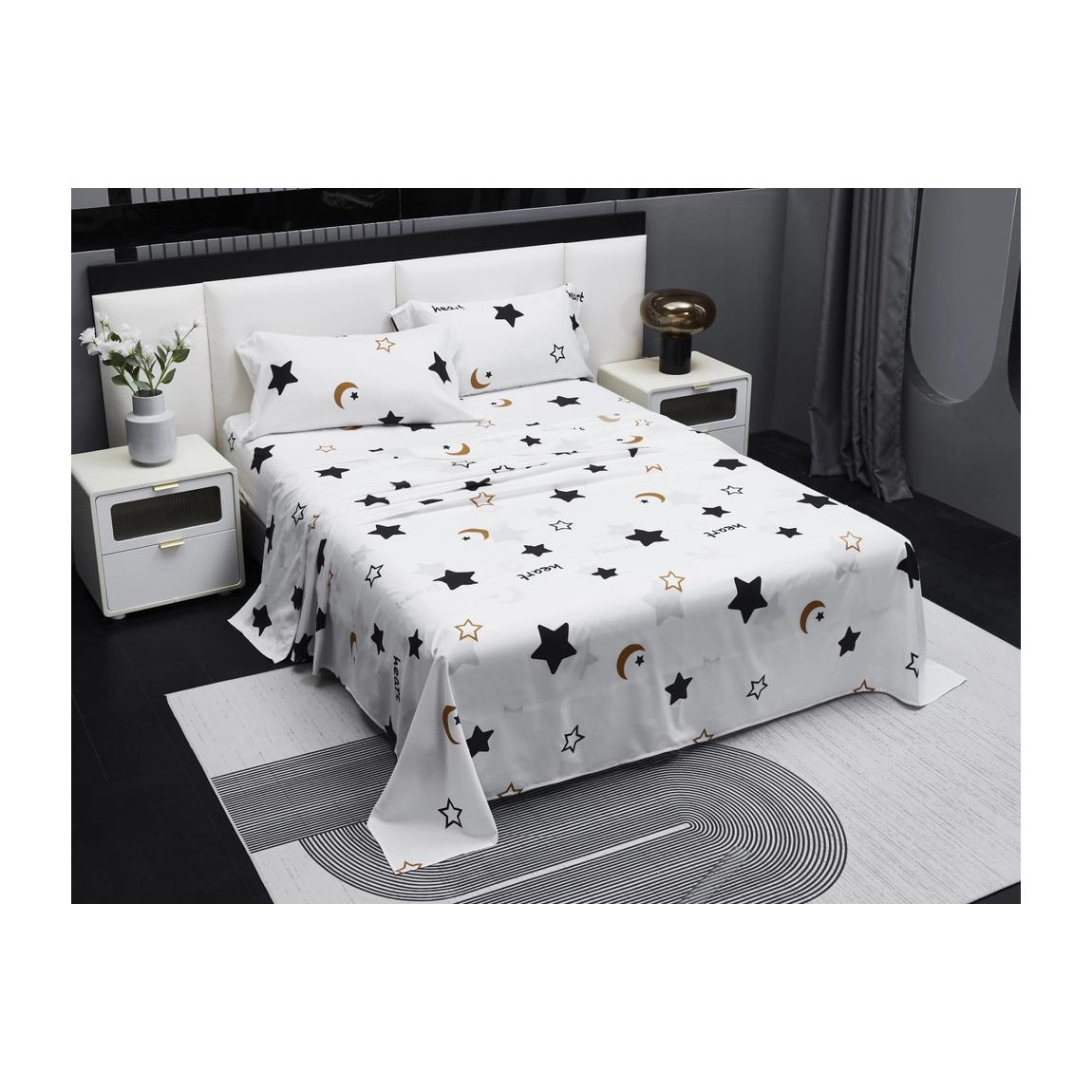 PLUSHOME Juego de Sábanas de Microfibra de Poliéster Suave Hasta 5 Piezas Tapa, Sábana Bajera y Fundas de Almohada Cama 90 160x260, 135 210x260, 150 230x260 Cm 180 250x270 Cm - Suavidad Duradera - Fácil Cuidado - Resistencia a las Manchas