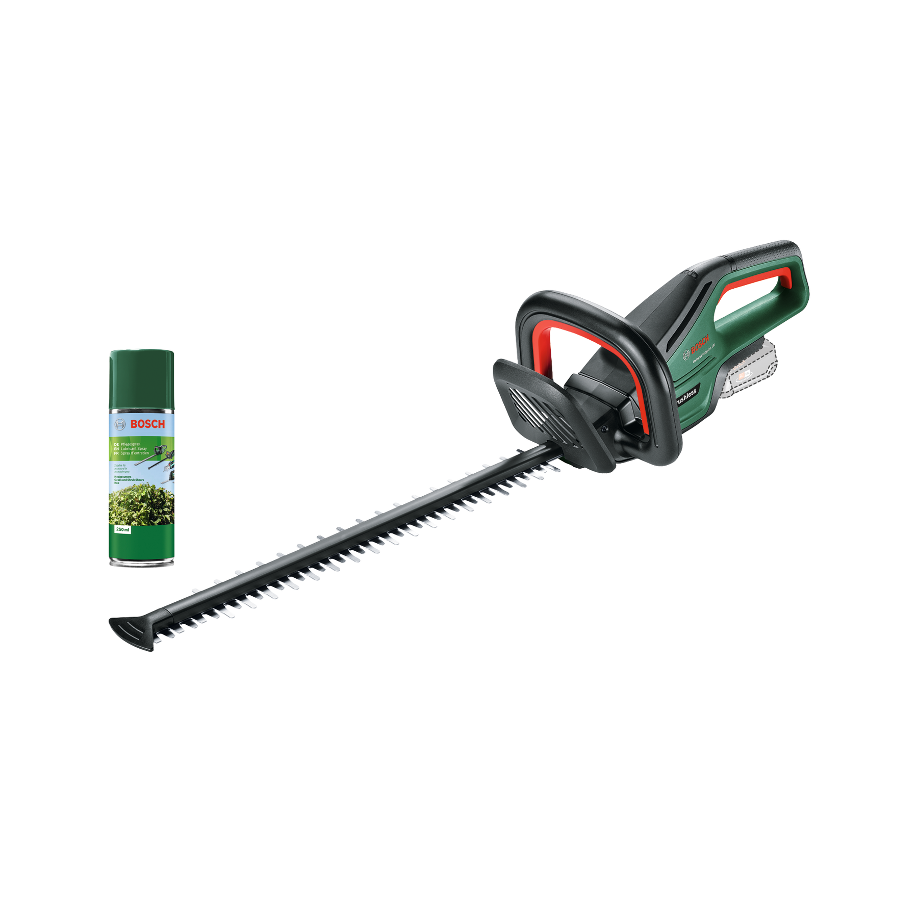 Bosch - Cortasetos a Batería - UniversalHedgeCut 18V-50 - 18V POWER FOR ALL, Cuchilla de 50cm, Apertura 20 mm, Antiblocking, incluye 1 Spray de mantenimiento, sin Batería ni cargador