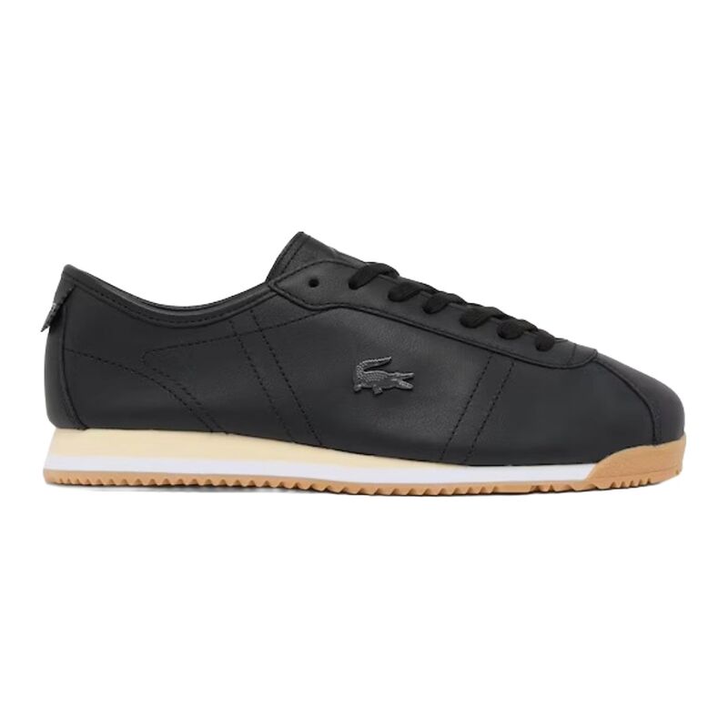 Zapatillas Lacoste Negras Club-Low de Piel Black Gum Man de Estilo Elegante y Deportivo